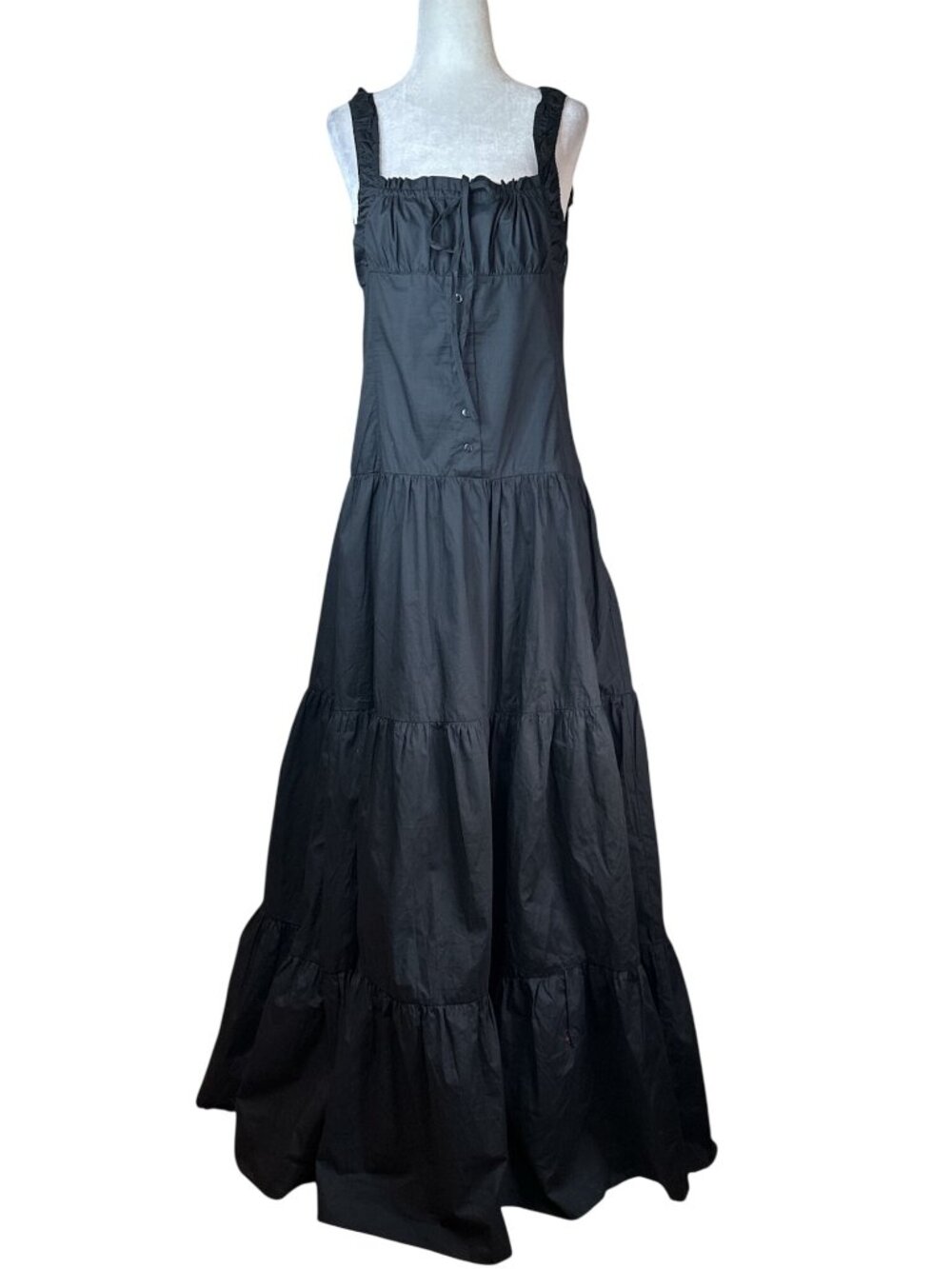 LIONESS Heart Shaped Maxi in Onyx Black New Womens Long Gown Dress - Picture 5 of 15
